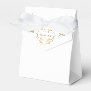 Favour Box-Fancy Gold Heart Box