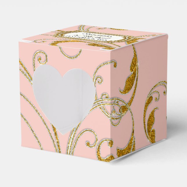 Favour Box Glam Old Hollywood Regency Black Tie (Front Side)