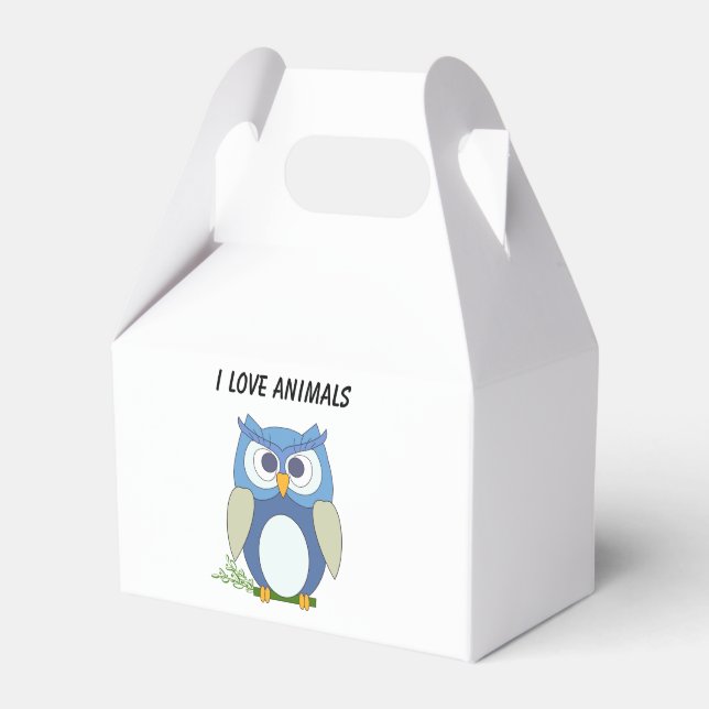 Favour Box "I Love Animals" (Front Side)