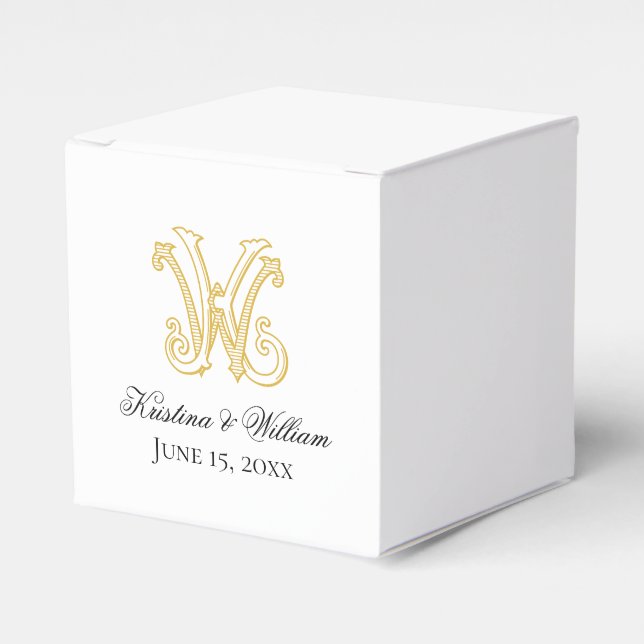 Favour Box KW Monogram or WK Monogram (Front Side)