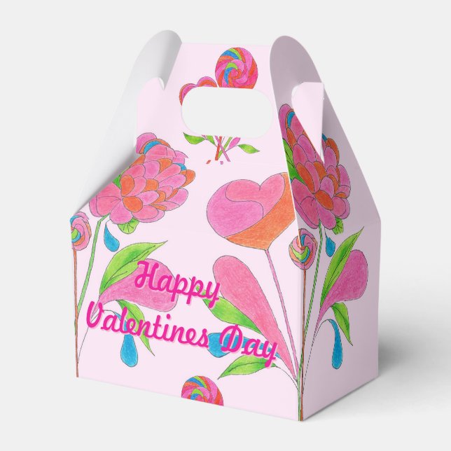 Favour Box Lollipop Flower (Front Side)