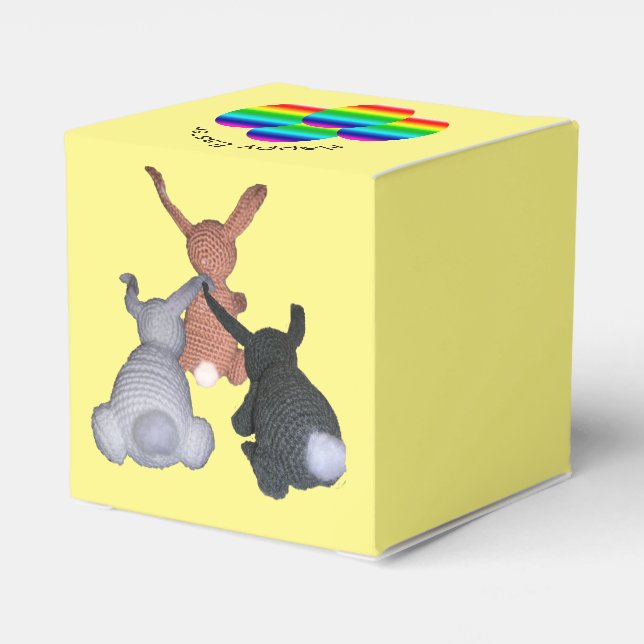Favour Box - Three Bunnys and Four Eggs (Back Side)