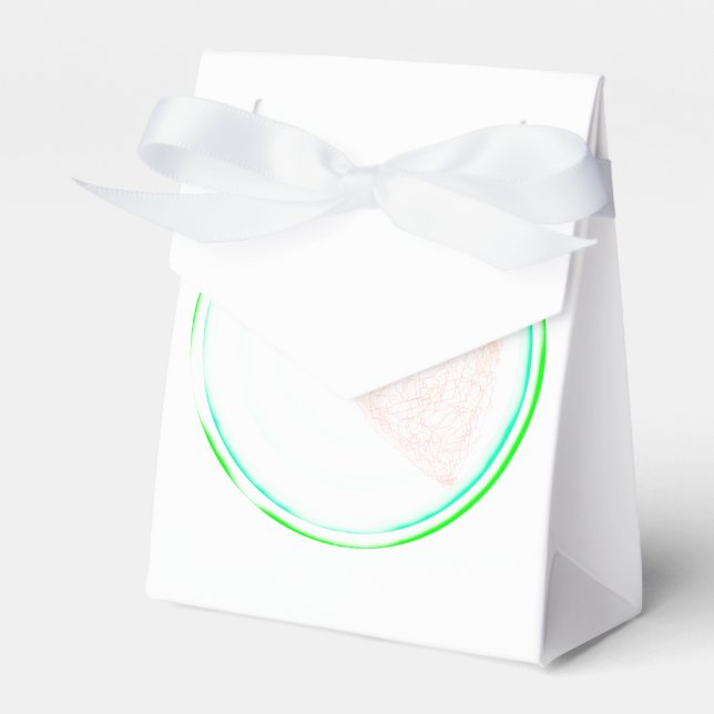 Favour Box with Colourful Concentric Circles (Front Side)