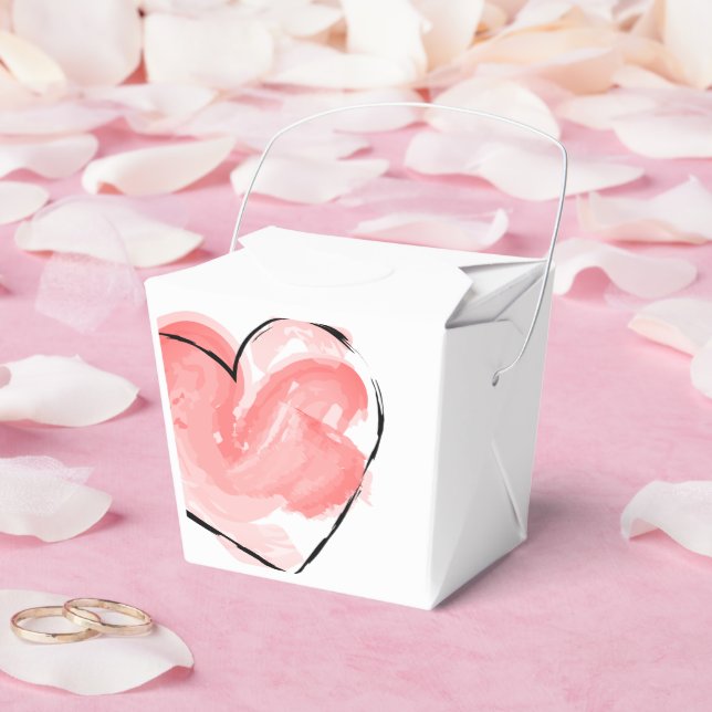 Favour box with cute heart (Wedding)