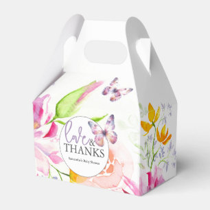 Favour Boxes Baby Shower Purple Butterflies