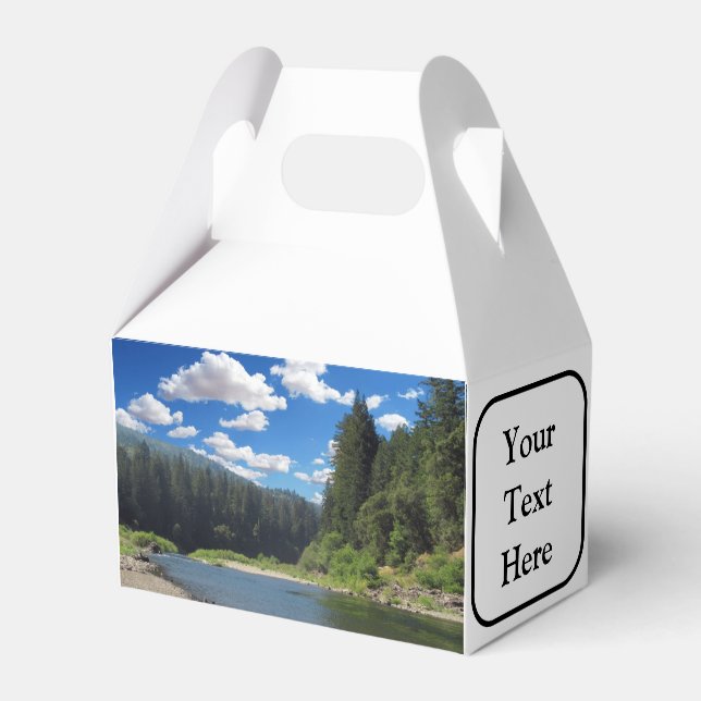 Favour Boxes Gable Personalised California Redwood (Front Side)