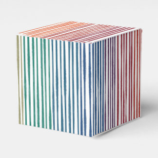 Favour Boxes Watercolor Rainbow Stripe