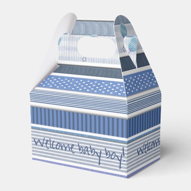 Favour/Gift Box - Welcome Baby Boy! (Front Side)