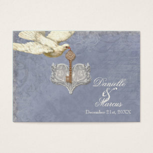 Favour Gift Tags - Key to my Heart, Doves Swirl