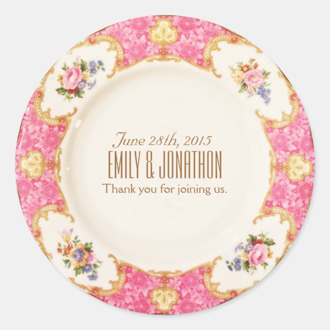 Favour Label Victorian Tea Party (Front)