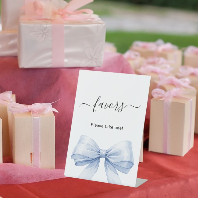 Favour sign blue bow white (Creator Uploaded)