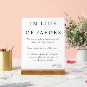 Favour Sign for Wedding