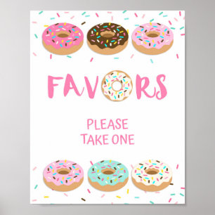 Favour Sign - Pink Doughnut Sprinkle Shower Sign