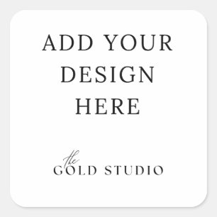 Favour sticker, 1.5 inch blank template square sticker