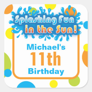 Favour Sticker - Splashing Fun in the Sun