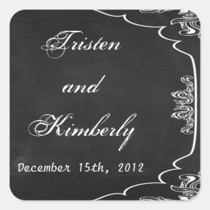 Favour Stickers Modern Chalkboard Vintage Victoria