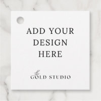 Favour Tag Blank Template with Hole Punched