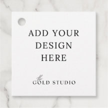 Favour Tag Blank Template with Hole Punched