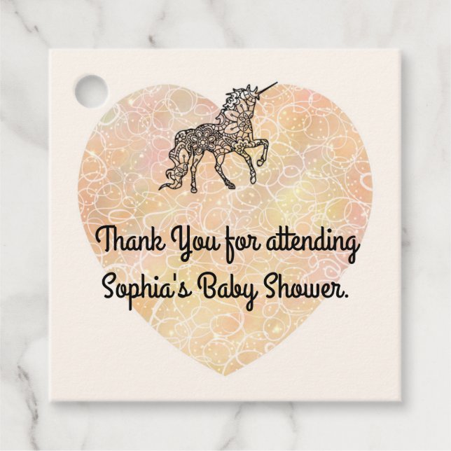 Favour Tag for Baby Shower (Front)