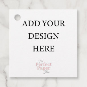 Favour Tag Template with Hole Punched