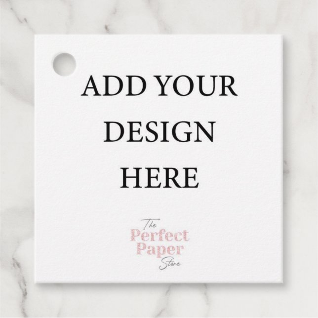 Favour Tag Template with Hole Punched (Front)