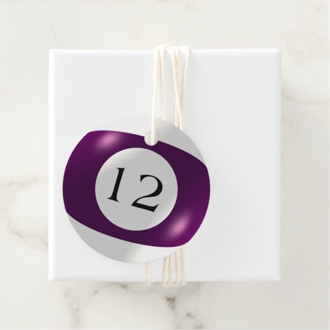 Favour Tags - Billiards - 12 Ball (In Situ)