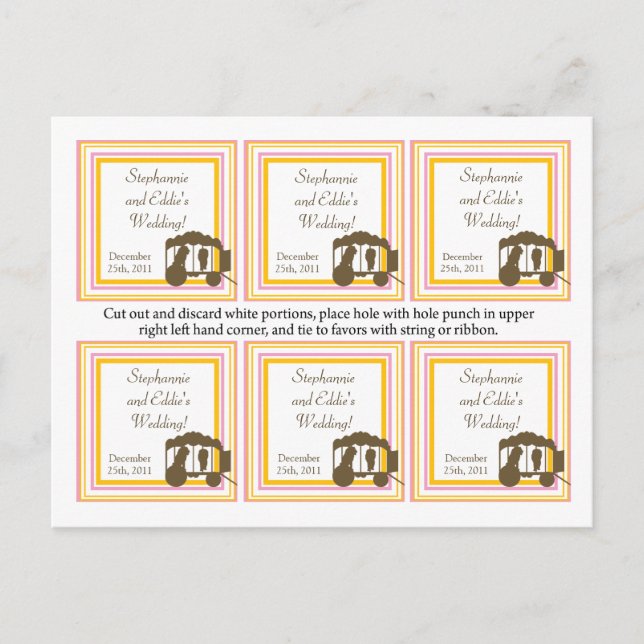 Favour Tags Carnival Postcard (Front)
