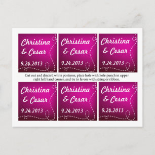 Favour Tags Paper Plane Purple Loop Purples Postcard