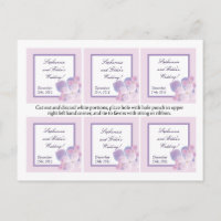 Favour Tags Purple Hydrangea