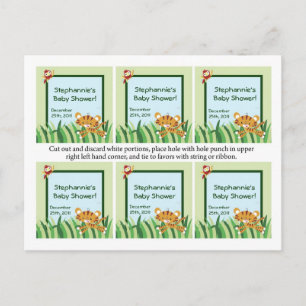 Favour Tags Rain-forest Jungle Animal Invitation Postcard