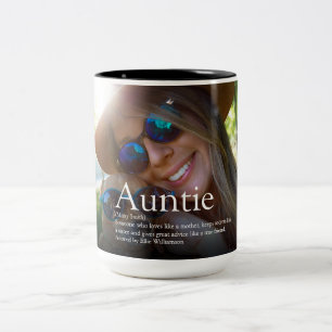 Favourite Aunt Auntie Definition Photo Two-Tone Coffee Mug