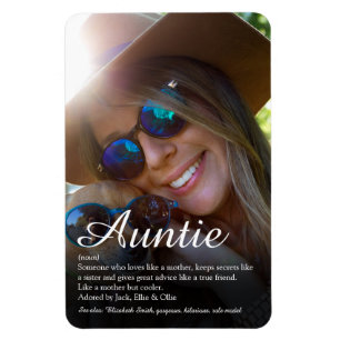 Favourite Aunt, Auntie Definition Script Photo Magnet