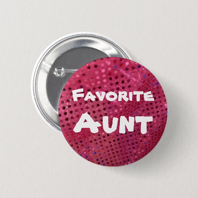 Favourite Aunt   Button (Front & Back)