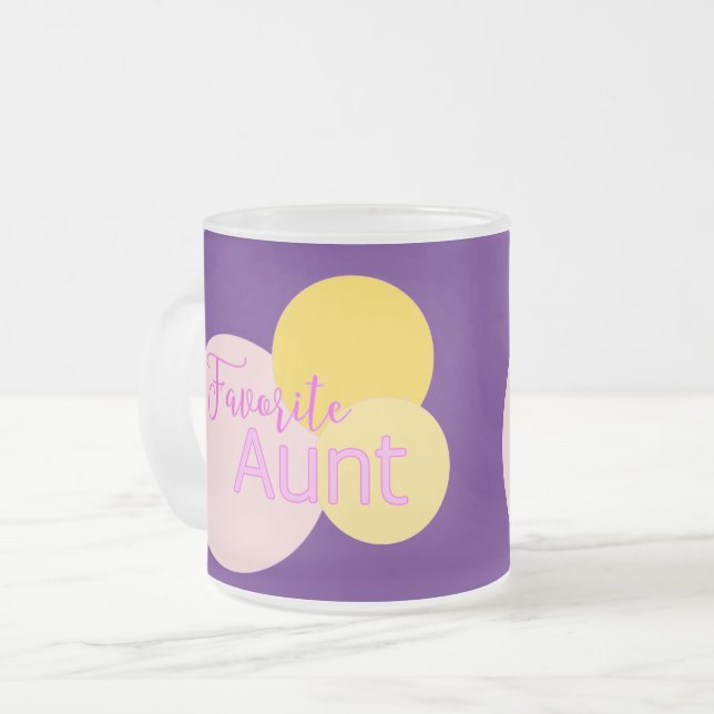 Favourite Aunt Colourful Bubbles Coffee Mug (Front Left)