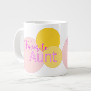 Favourite Aunt Colourful Bubbles  Large Coffee Mug