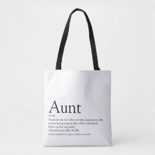 Favourite Aunt Definition Saying Modern Tote Bag