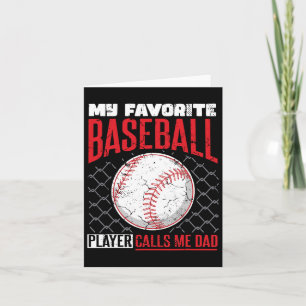 Favourite Baseball Player Calls Me Dad Baseball Da Card