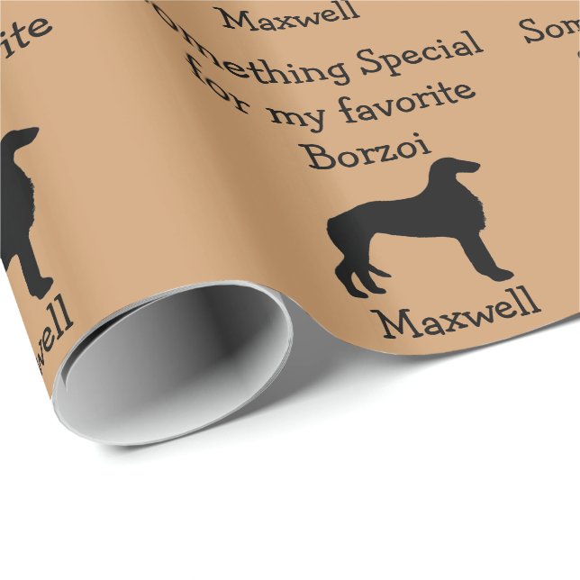 Favourite Borzoi Custom Wrapping Paper (Roll Corner)