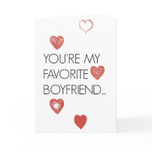 Favourite Boyfriend: Funny Valentine's Day Card