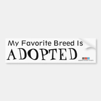 Favourite Breed Bumper Sticker