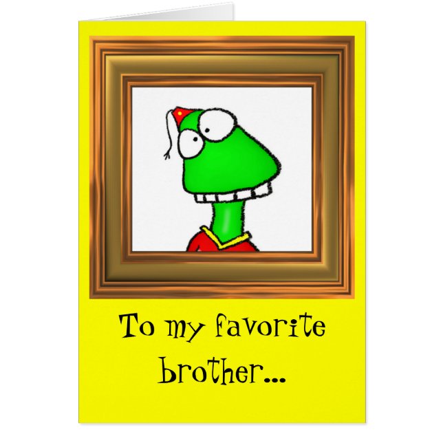 Favourite Brother Card (Front)