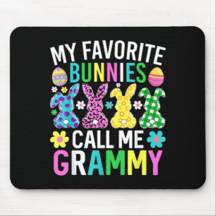 Favourite Bunnies Call Grammy Funny Easter Day Mouse Mat