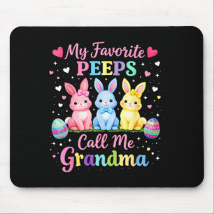Favourite Bunnies Call Grandma Cute Easter Day Mouse Mat