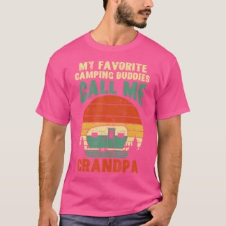 Favourite Camping Buddies Grandpa Retro Grandfathe T-Shirt