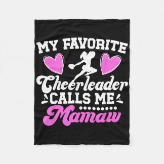 Favourite Cheerleader Calls Me Mamaw Cheer Mamaw G Fleece Blanket
