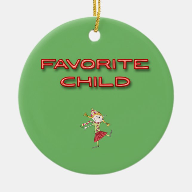 Favourite Child Ceramic Tree Decoration (Front)