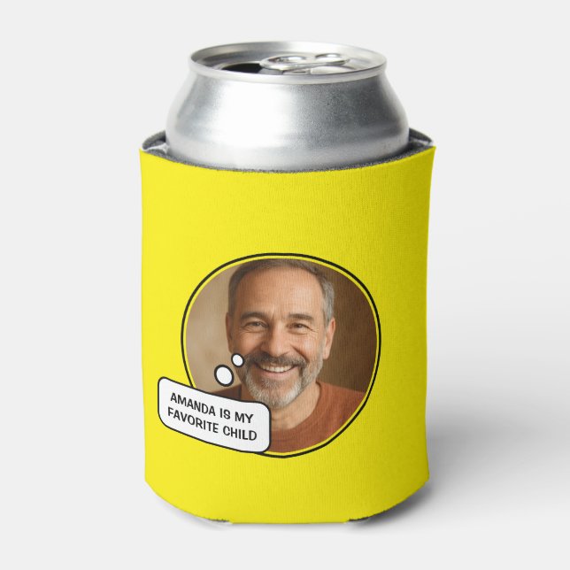 Favourite Child Funny Dad Father's Day Can Cooler (Can Front)