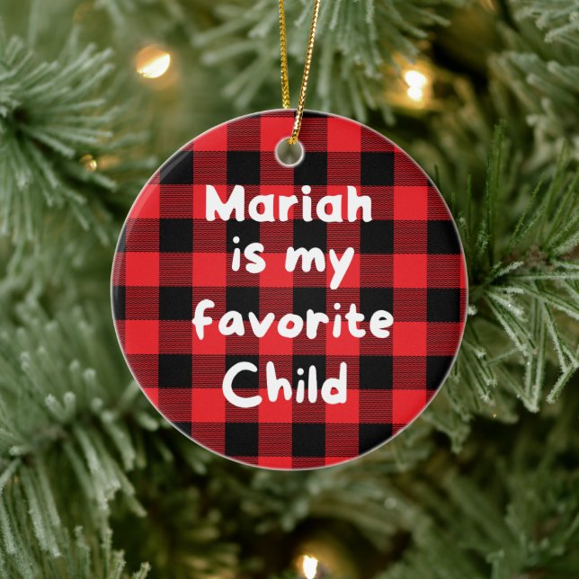 Favourite Child Name Ceramic Tree Decoration (Tree)