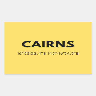 Favourite City Cairns Australia Skyline Coordinate Rectangular Sticker
