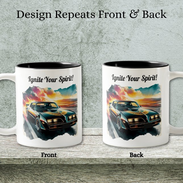Favourite Classic Car Coffee Mug (Personalize to add names/dates. Customize to change text, color, style or remove text.)